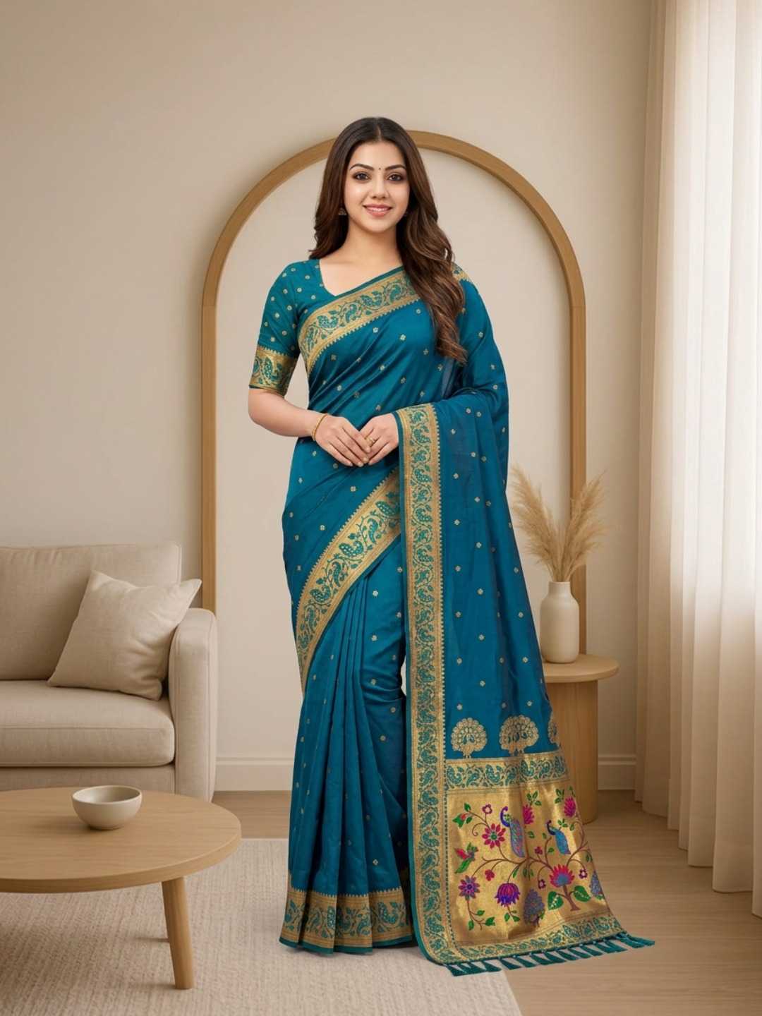 Morni Soft Silk Paithani Saree