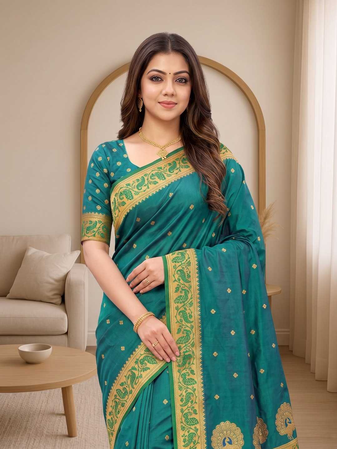 Morni Soft Silk Paithani Saree