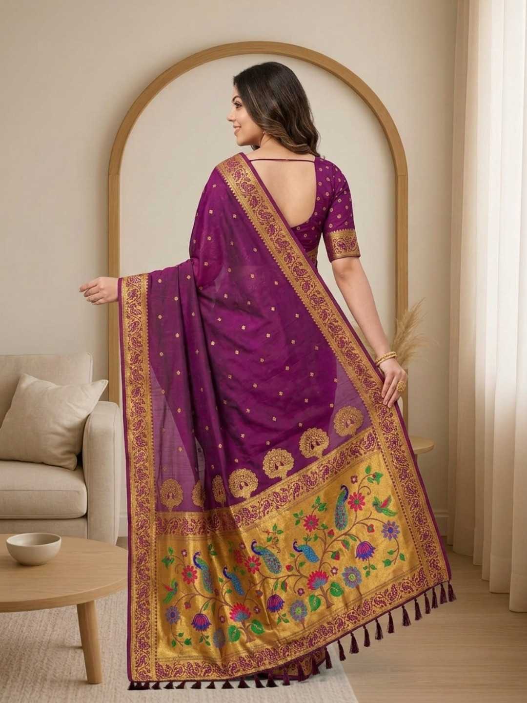 Morni Soft Silk Paithani Saree