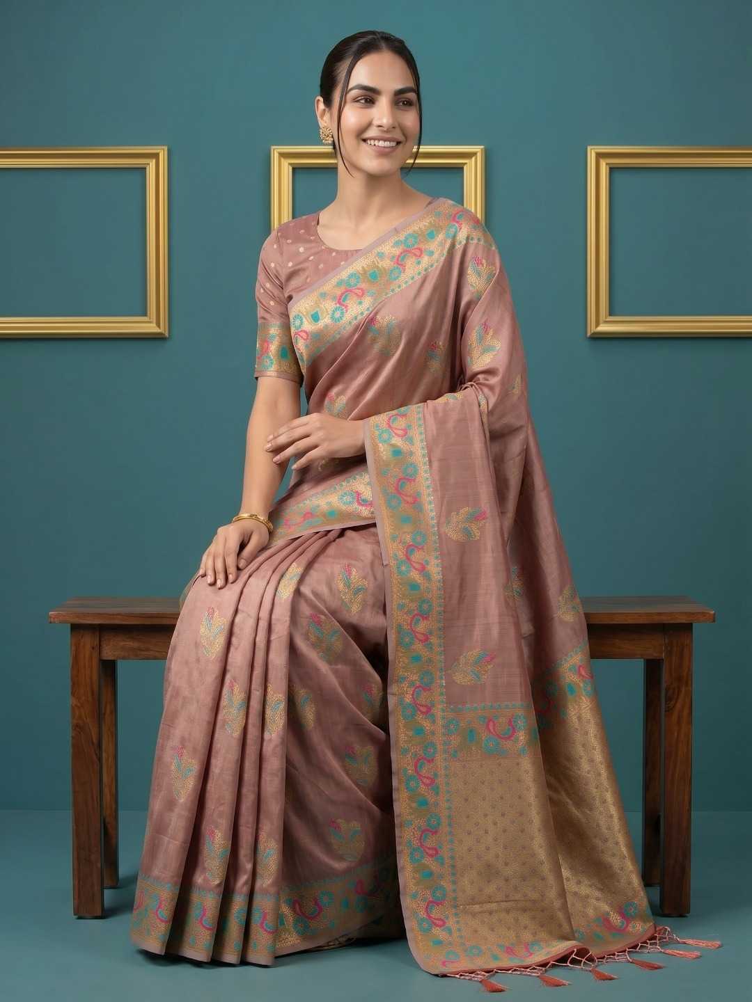 Palak Zari Silk Traditional Saree