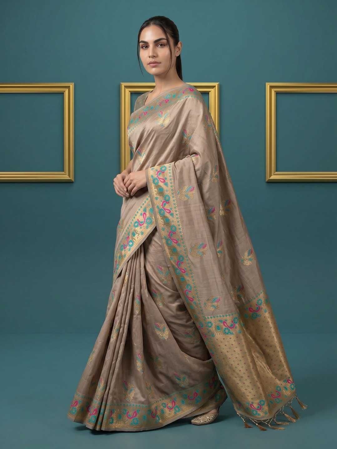 Palak Zari Silk Traditional Saree