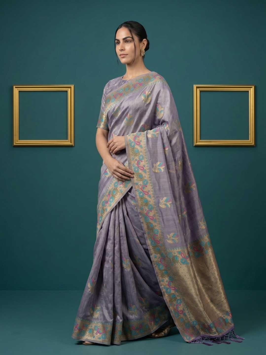 Palak Zari Silk Traditional Saree