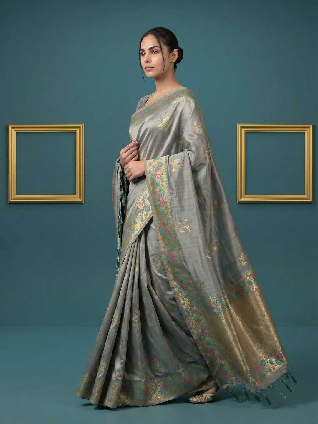 Palak Zari Silk Traditional Saree