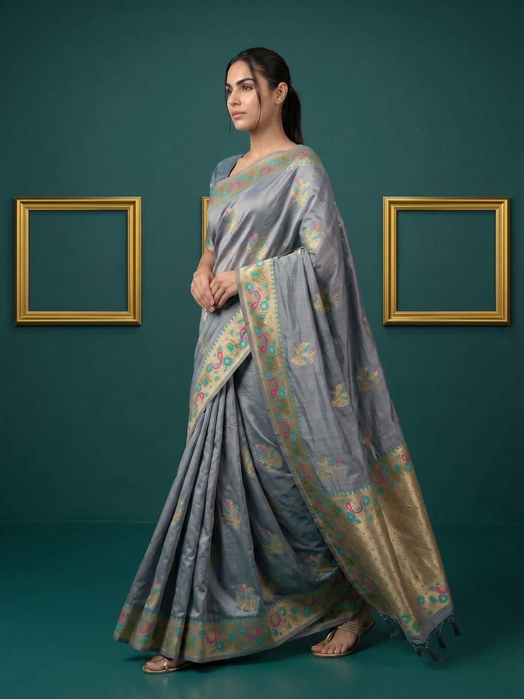 Palak Zari Silk Traditional Saree