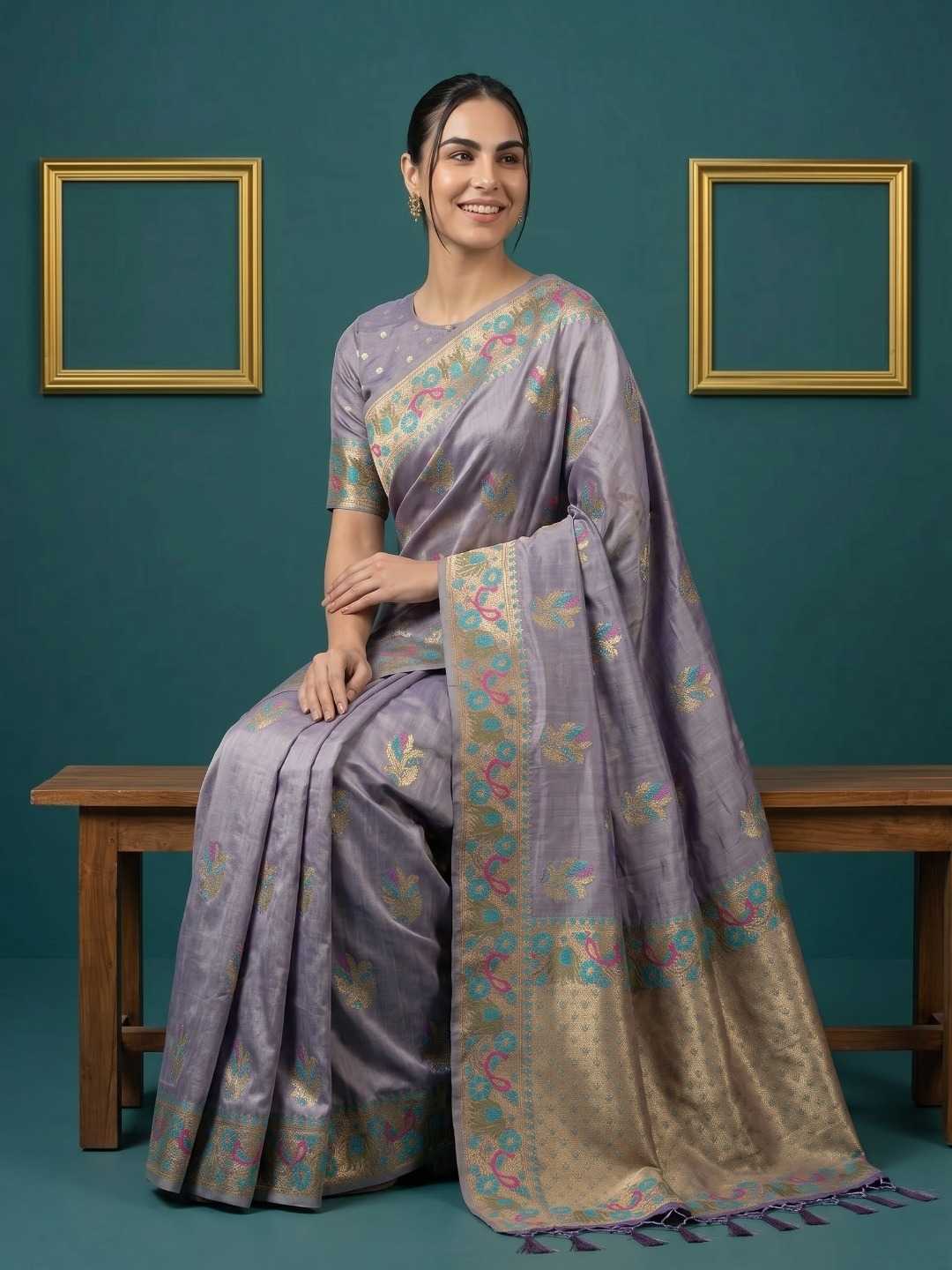 Palak Zari Silk Traditional Saree