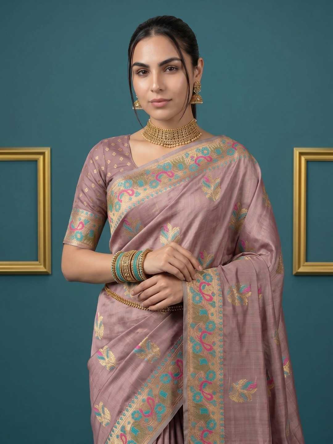 Palak Zari Silk Traditional Saree