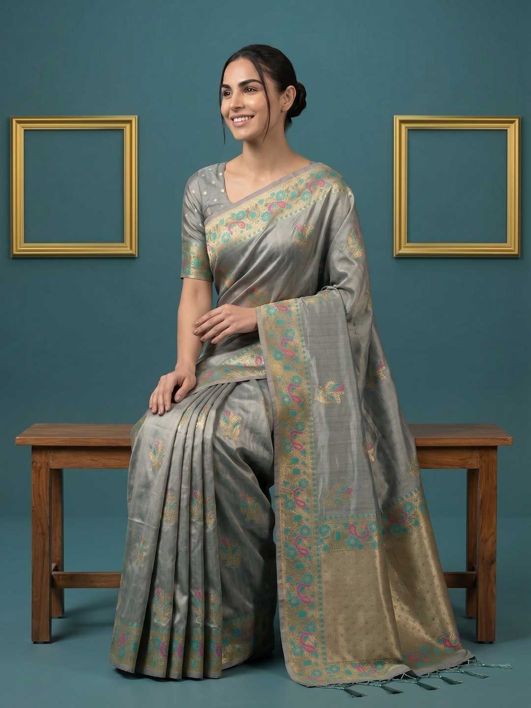 Palak Zari Silk Traditional Saree