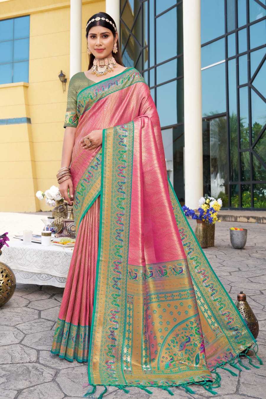 Pallavi Tissue Silk Paithani Saree