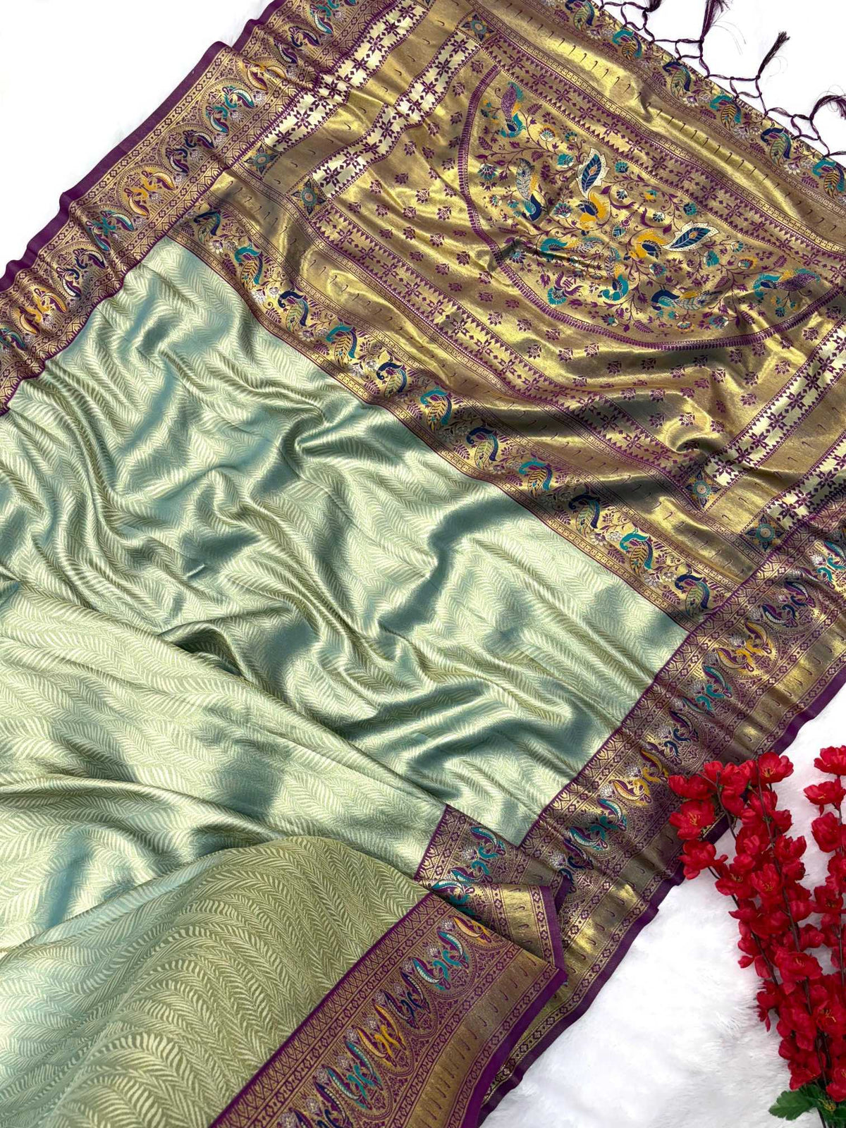 Pallavi Tissue Silk Paithani Saree