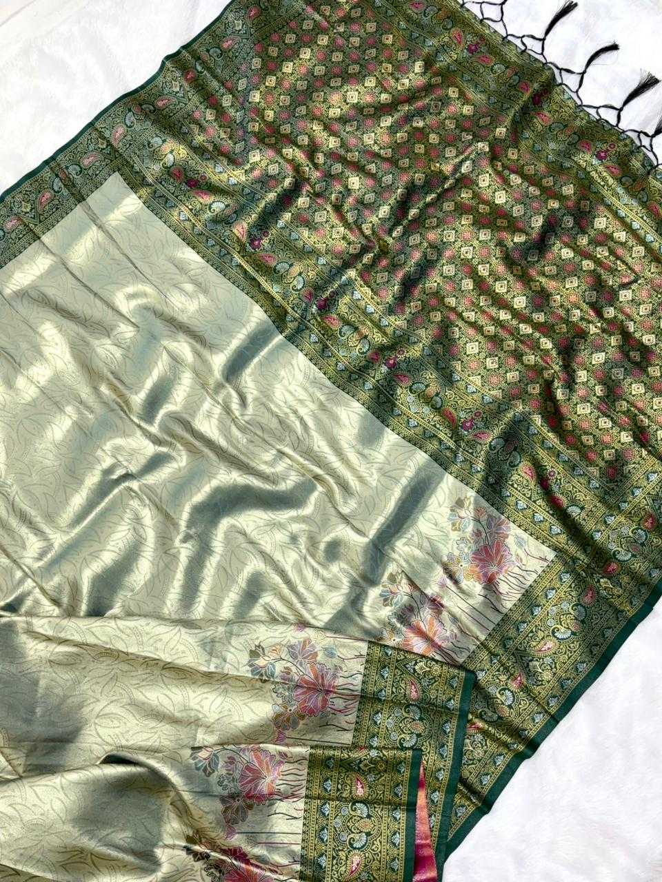 Sita Tissue Silk Soft Saree in Green