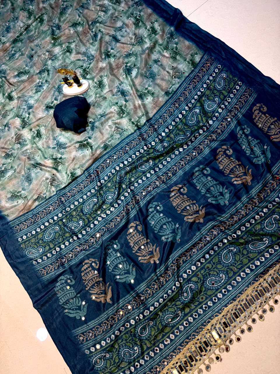 Ajarakh Premium Soft Silk Saree