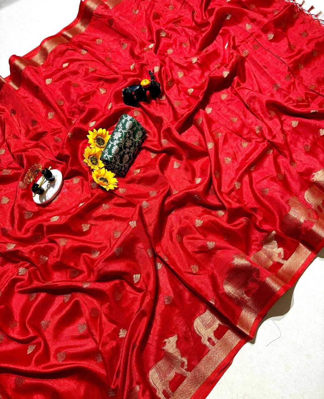 Anya Dola Silk Saree in Red