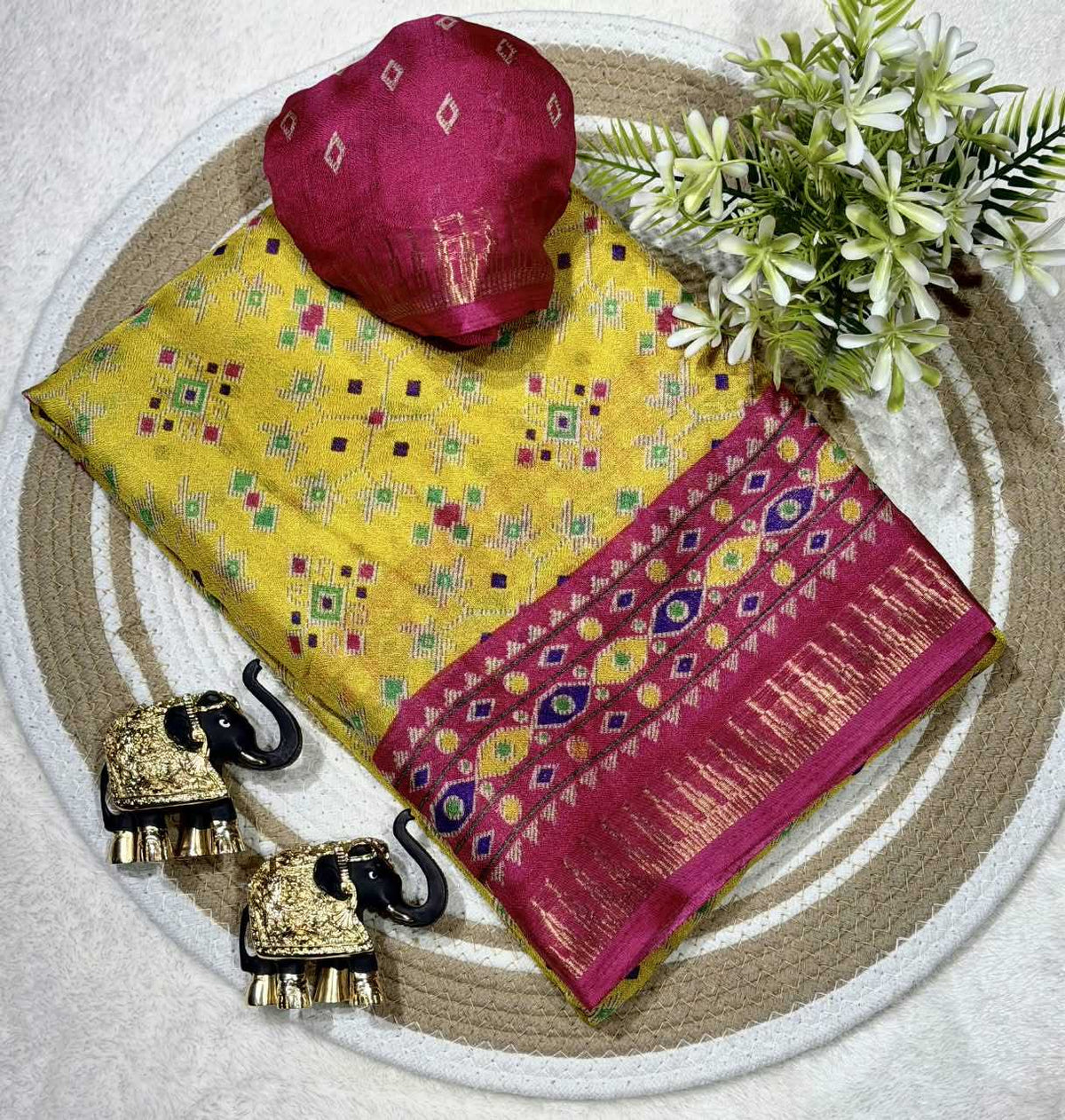 Avni Premium Georgette Designer Saree in Red