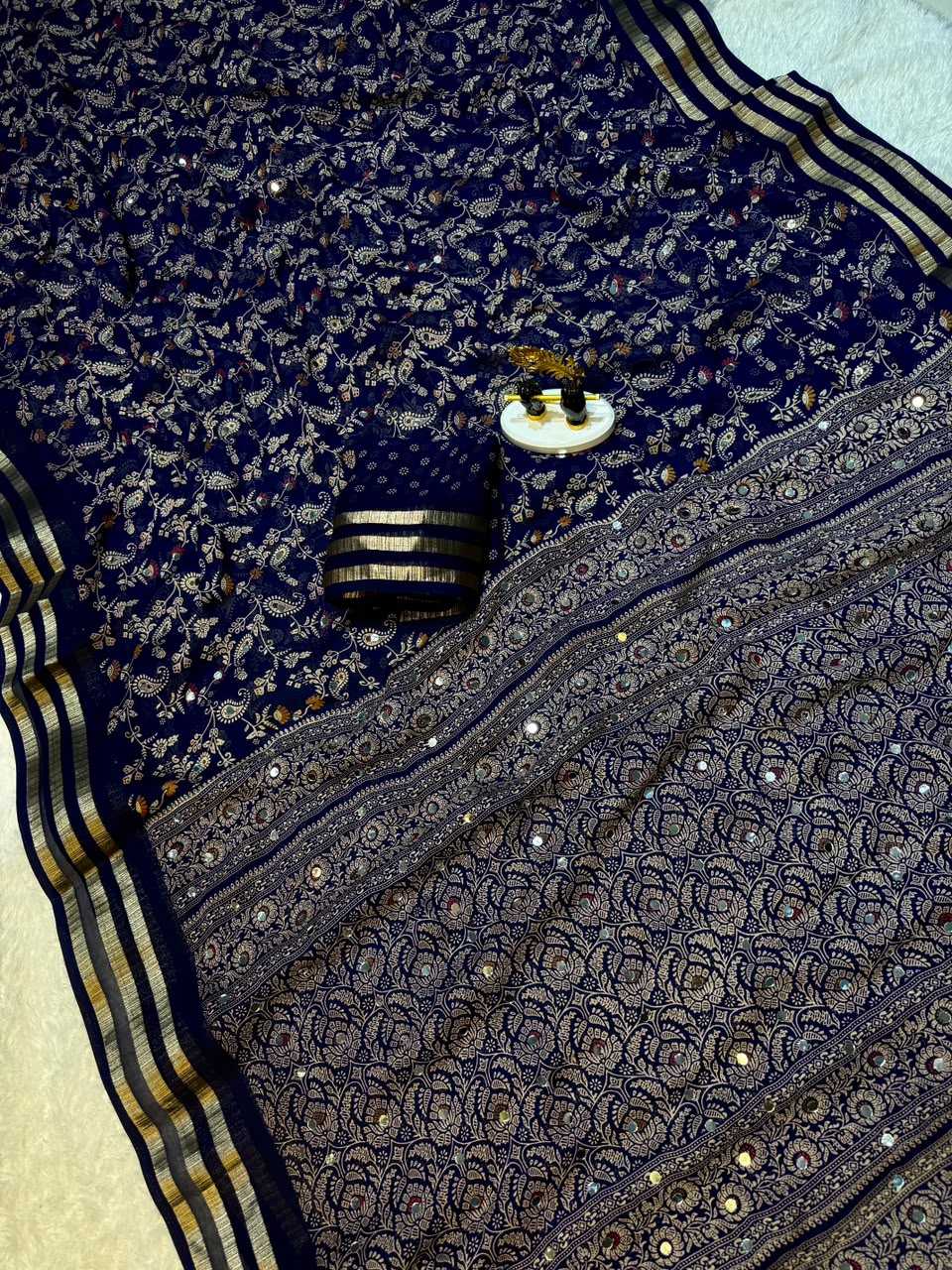 Manali Premium Georgette Designer Saree
