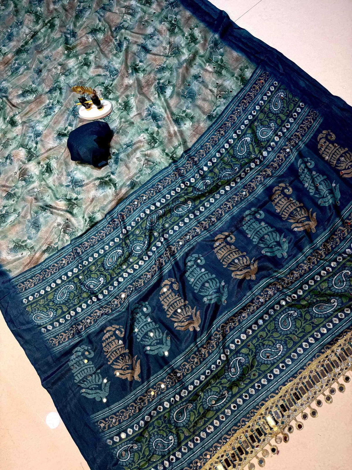 Thunder Pure Silk Soft Saree