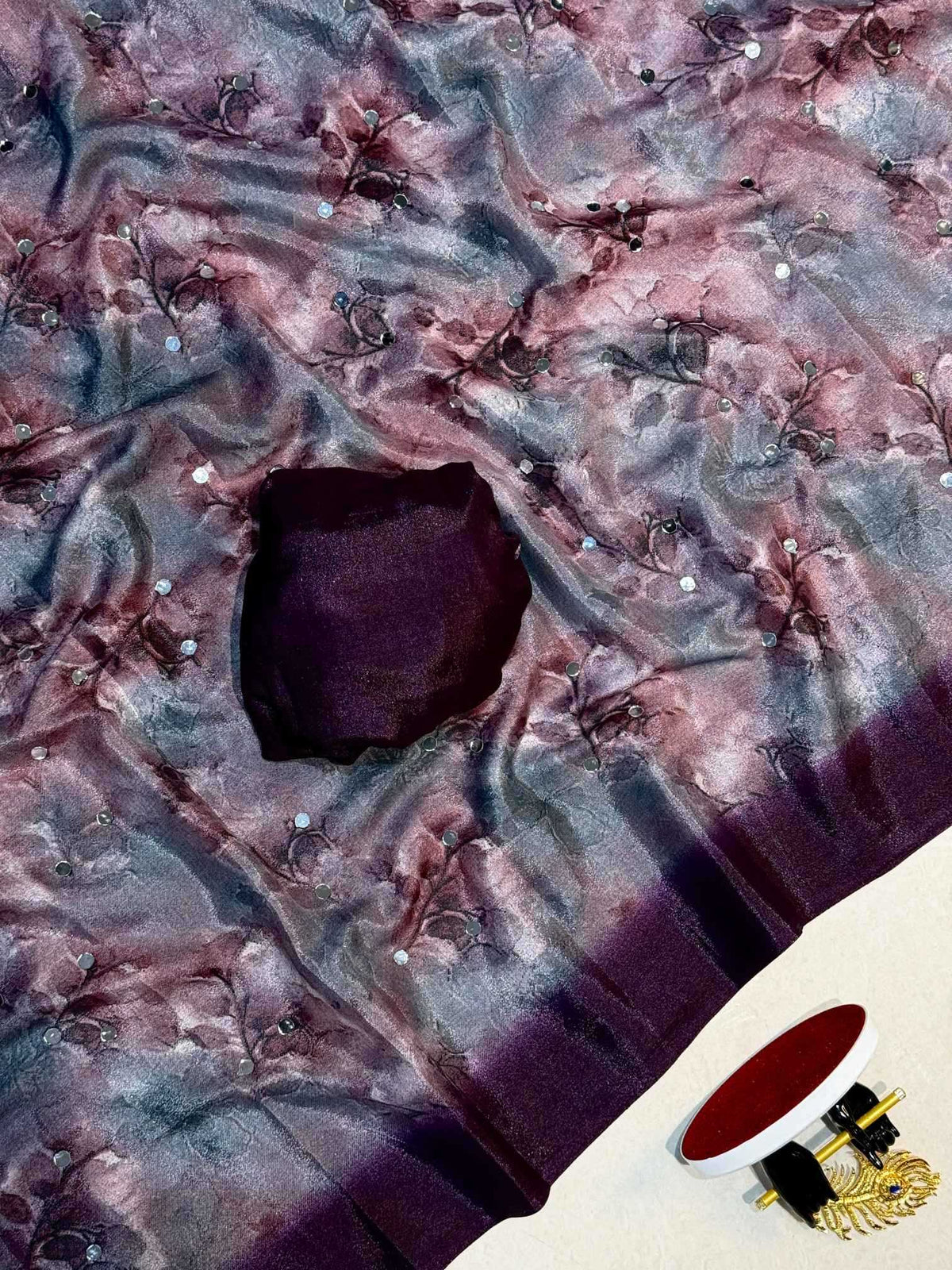 Thunder Pure Silk Soft Saree