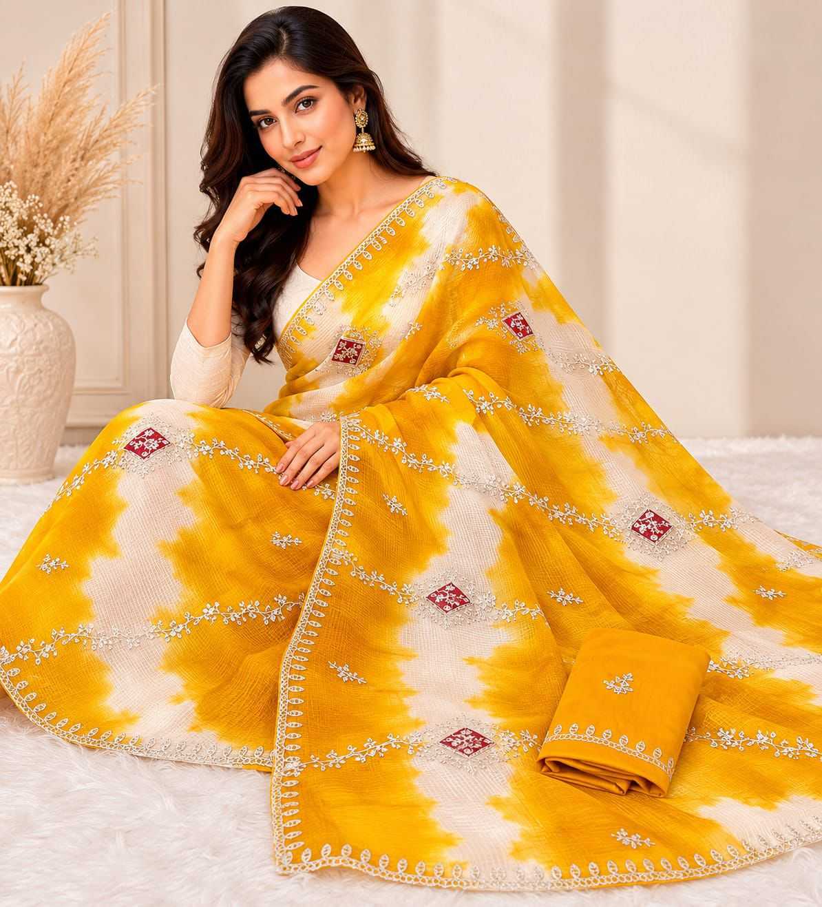 Soft Cotton Party Wear Saree