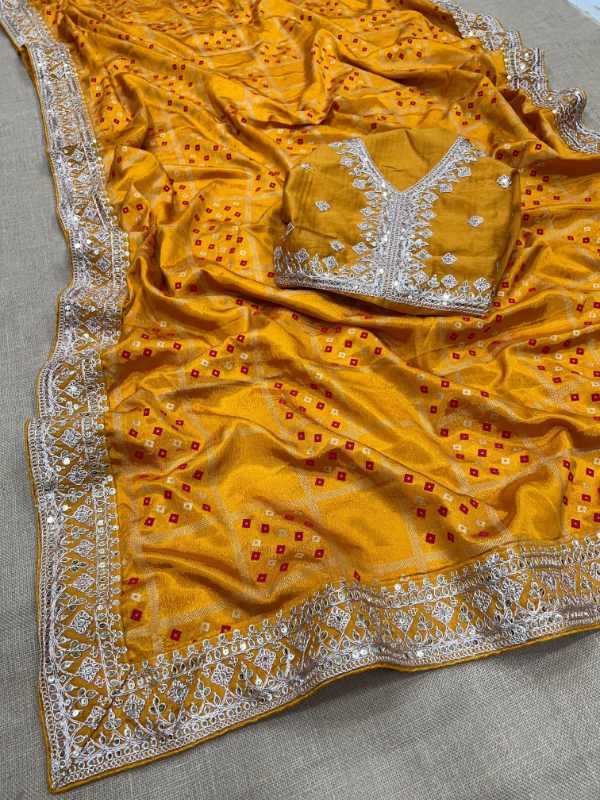 Also Heavy Chinnon Silk Sequence Saree