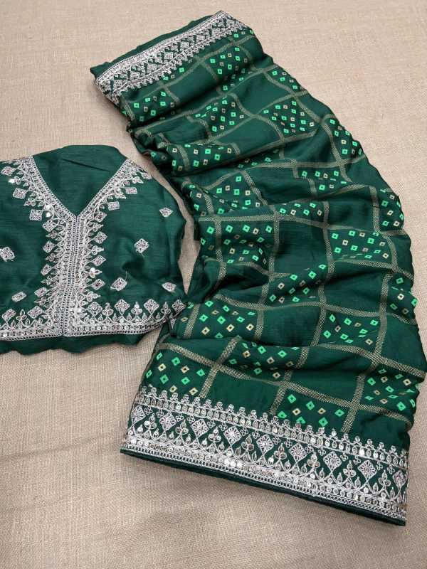 Also Heavy Chinnon Silk Sequence Saree