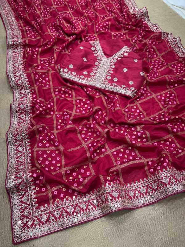 Also Heavy Chinnon Silk Sequence Saree