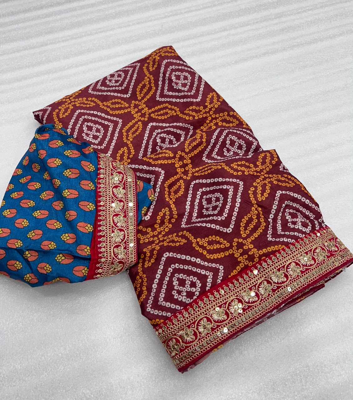 Dhej Chinon Silk Designer Saree