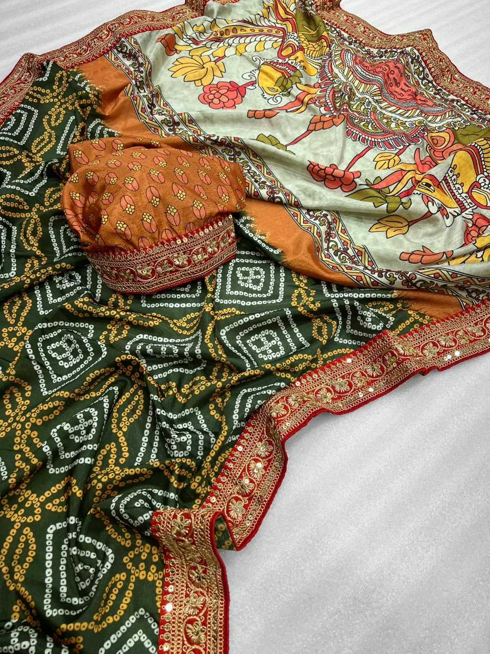 Dhej Chinon Silk Designer Saree