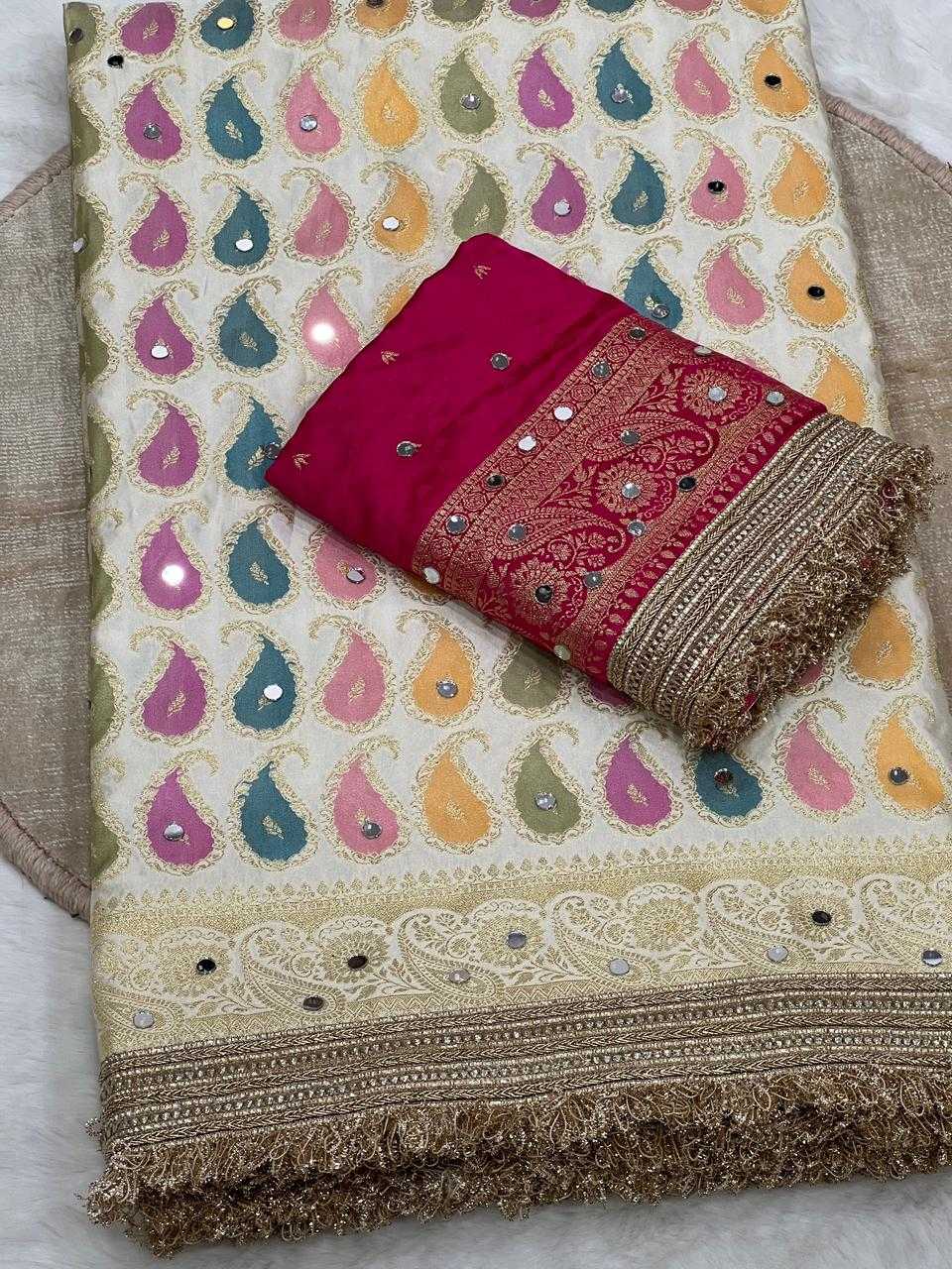 New Satin Silk Designer Saree