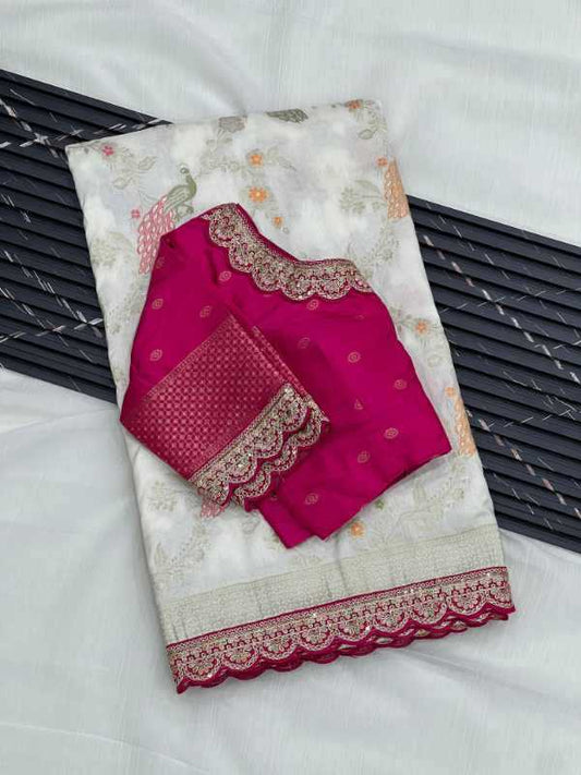 Pairs Dola Silk Designer Saree