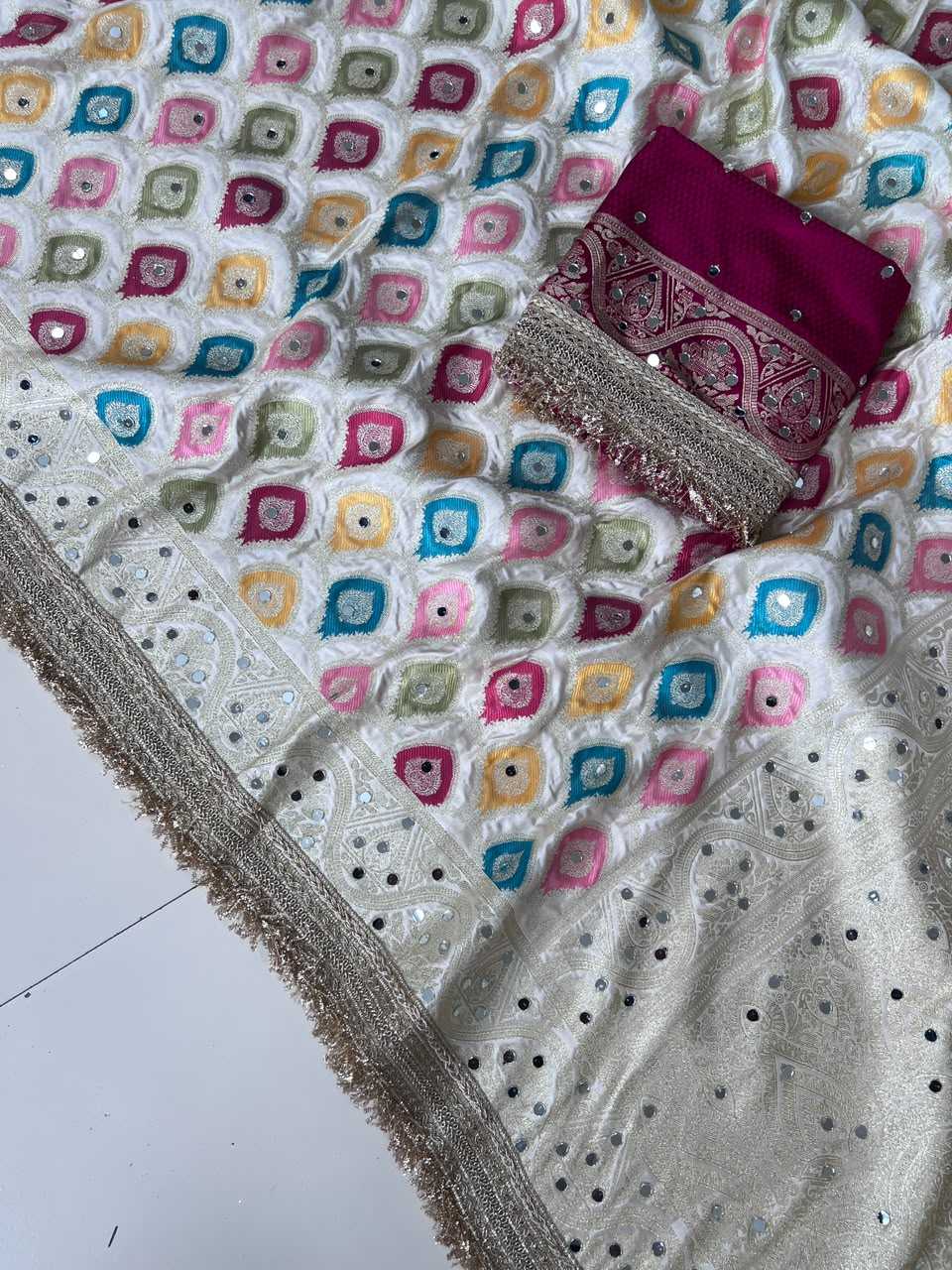 Rang Satin Silk Designer Saree
