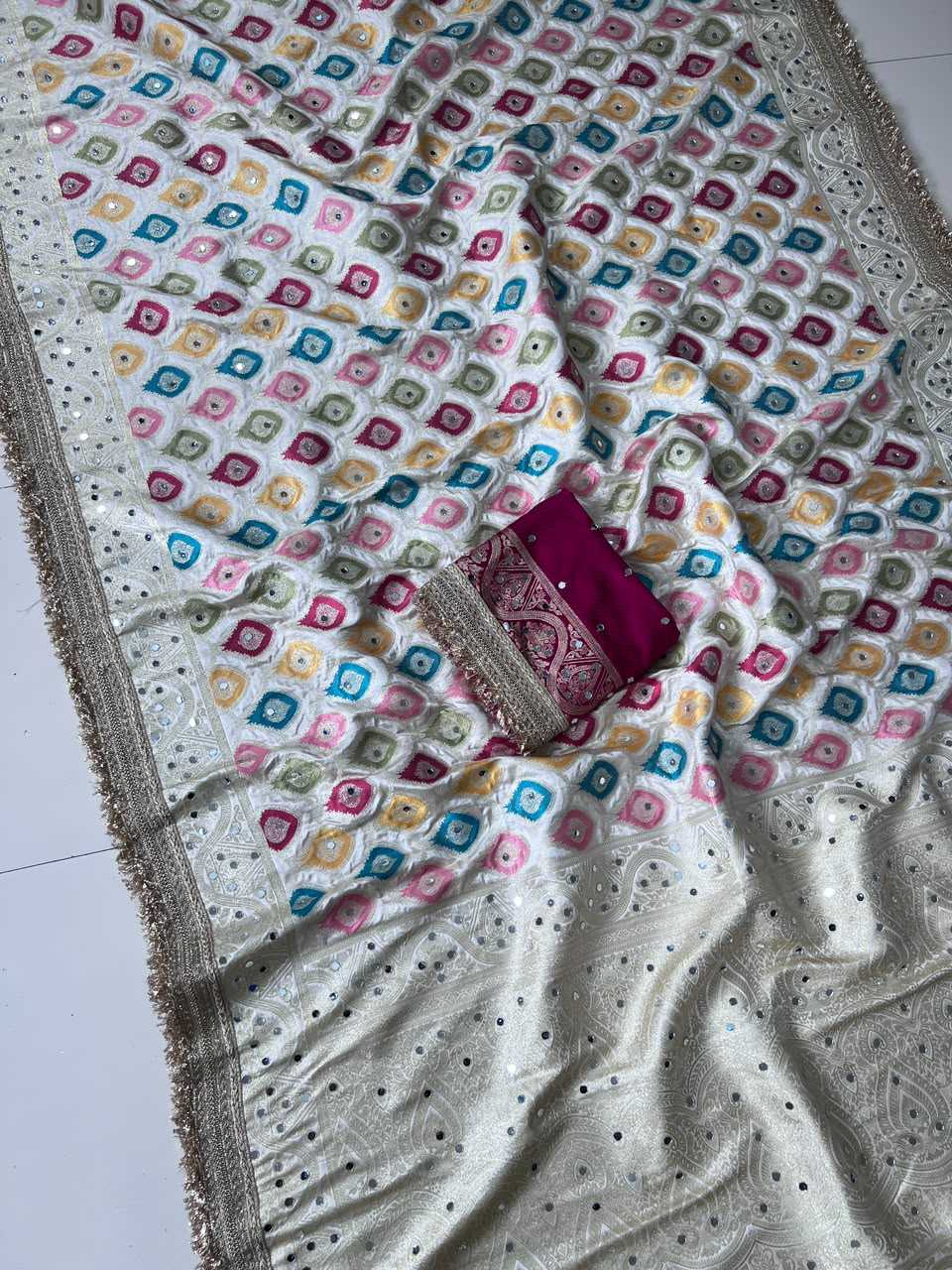 Rang Satin Silk Designer Saree