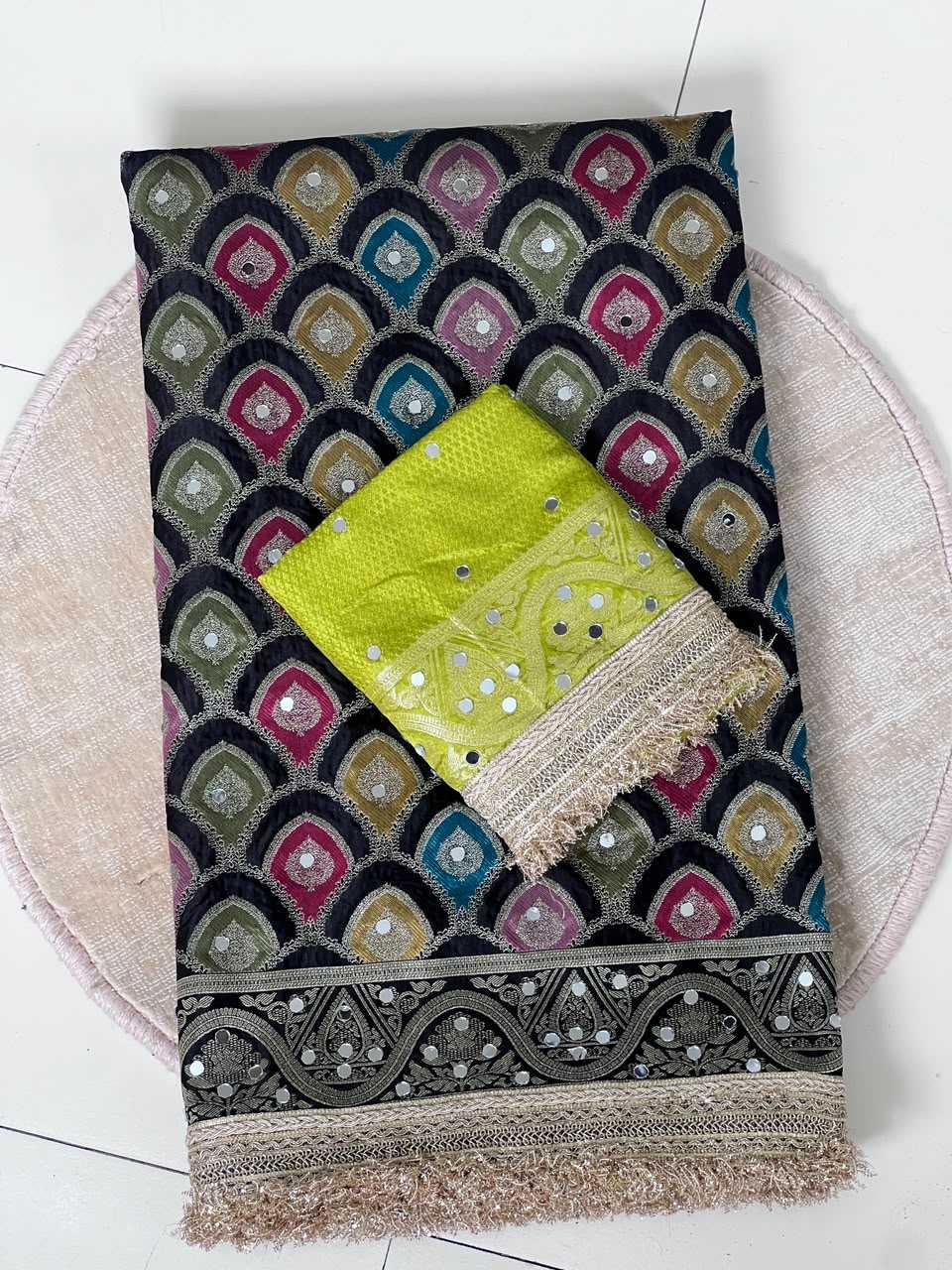 Rang Satin Silk Designer Saree