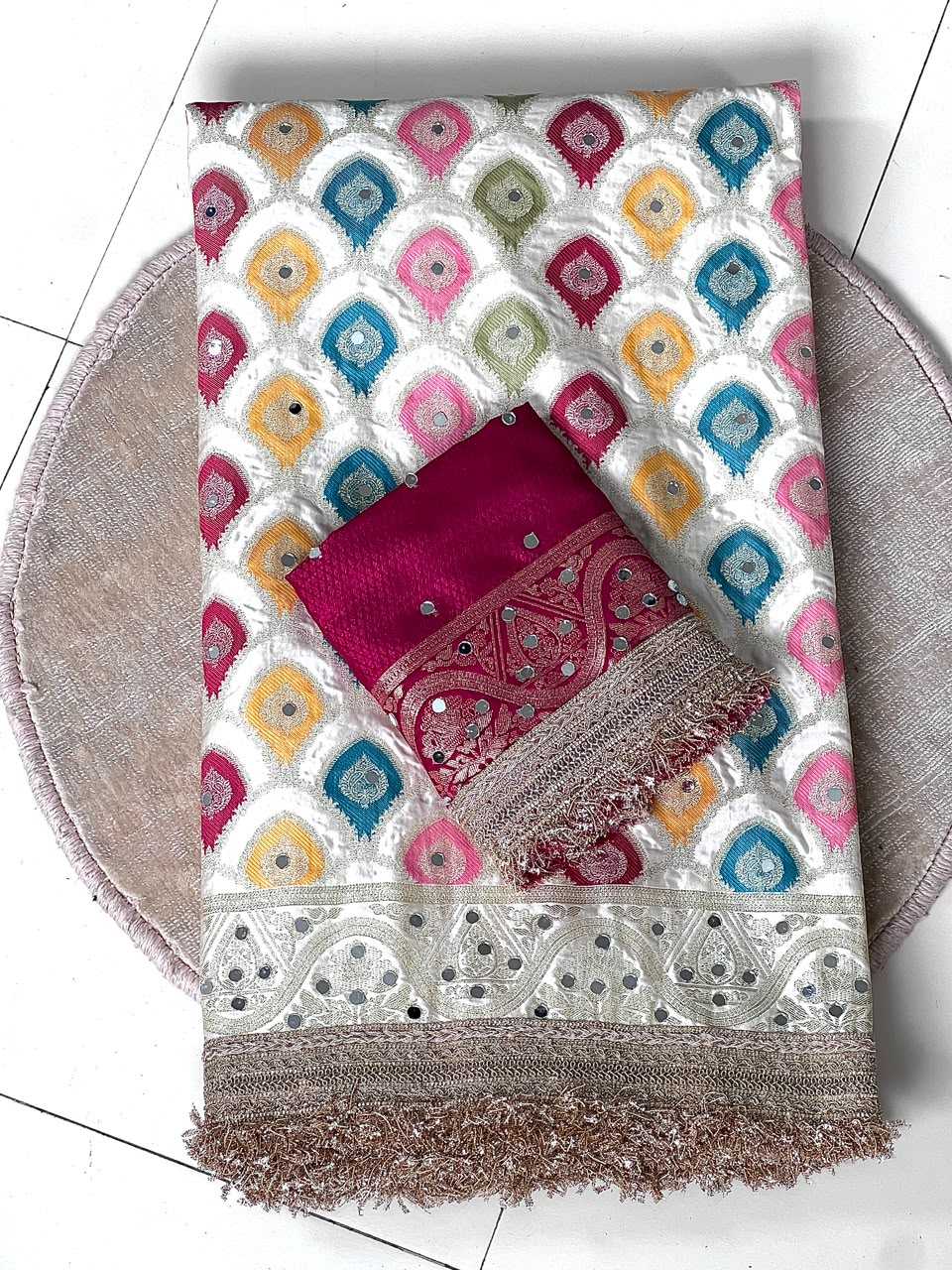 Rang Satin Silk Designer Saree