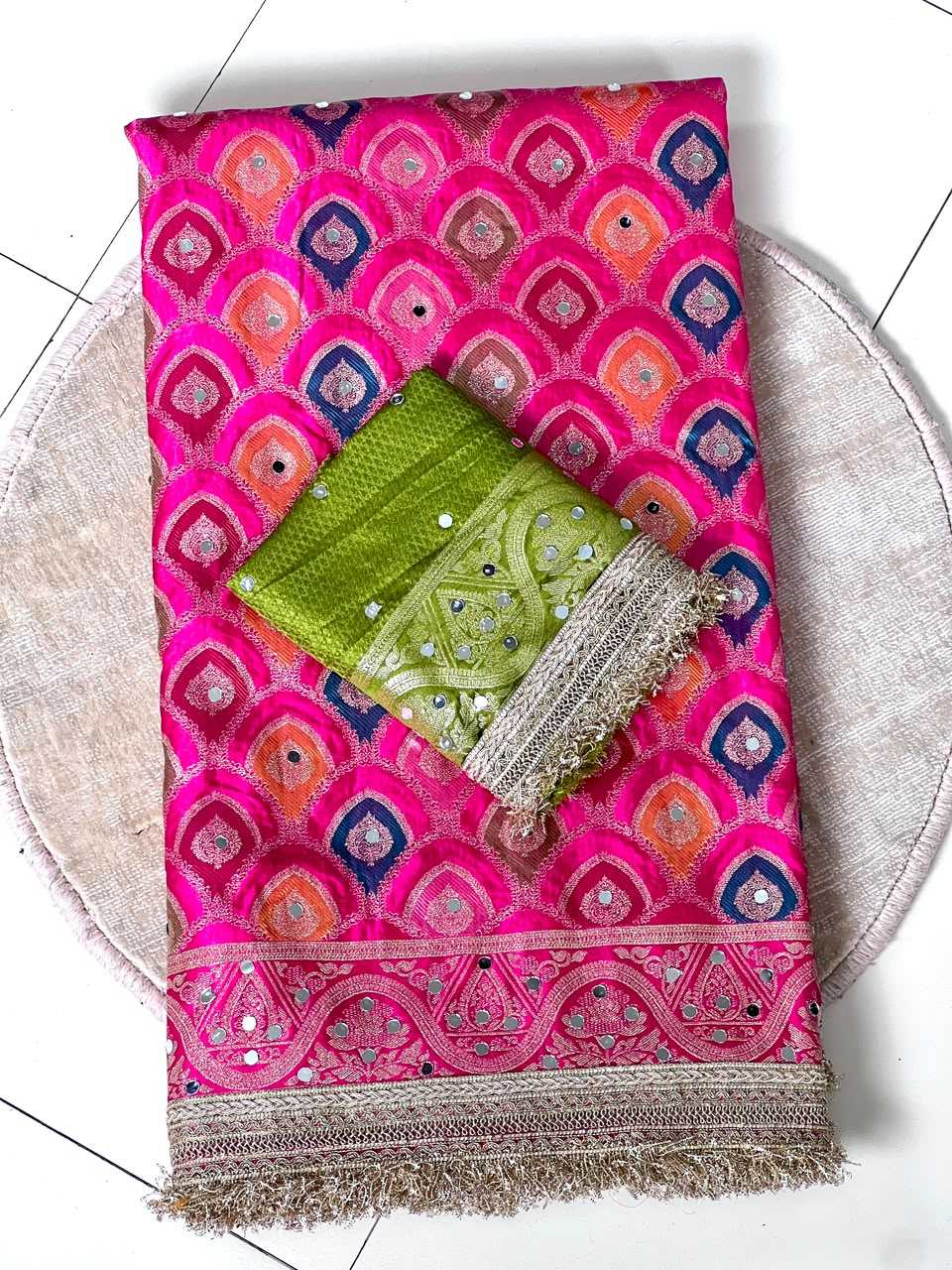 Rang Satin Silk Designer Saree
