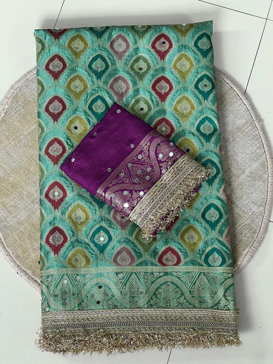Rang Satin Silk Designer Saree