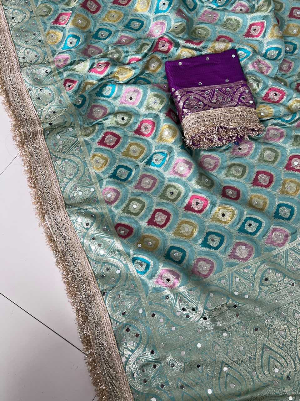 Rang Satin Silk Designer Saree