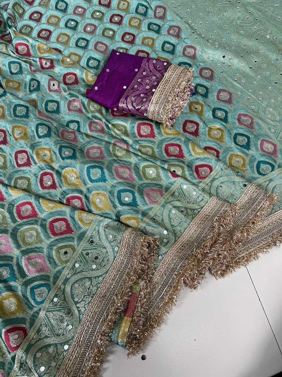 Rang Satin Silk Designer Saree