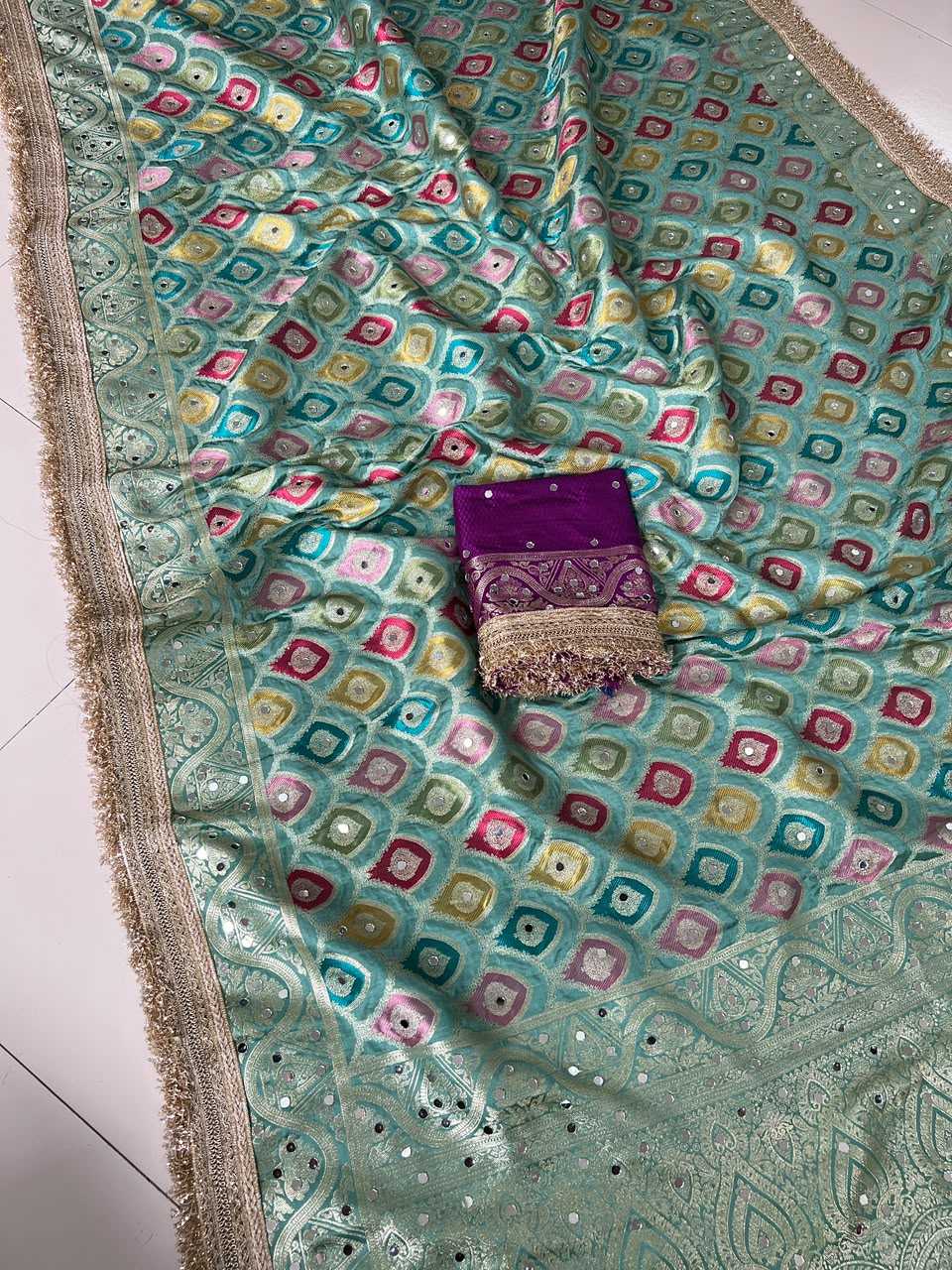 Rang Satin Silk Designer Saree