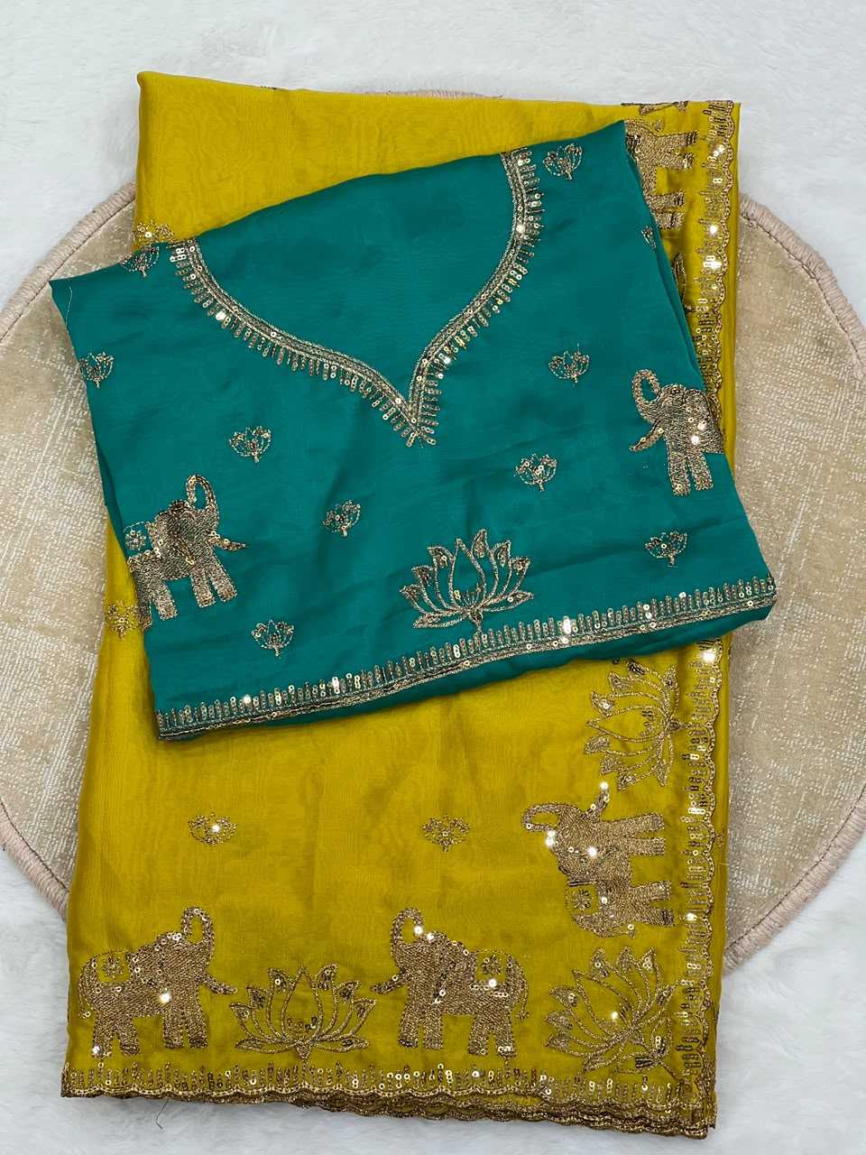 Shown Rangoli Silk Designer Saree
