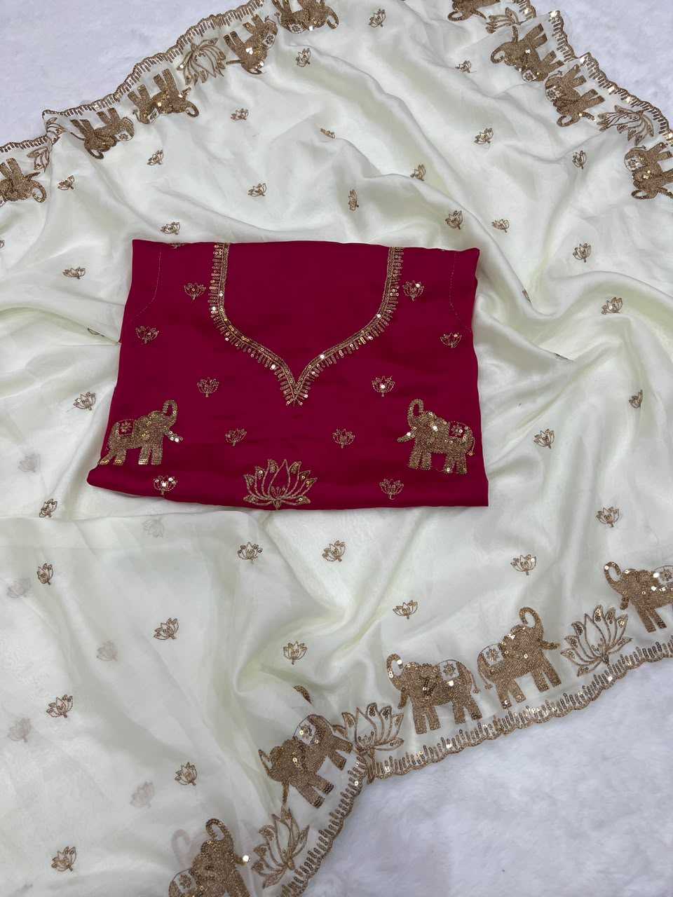 Shown Rangoli Silk Designer Saree