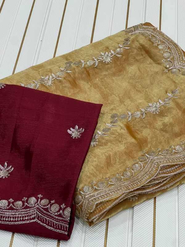 Space Silk Sequence Saree