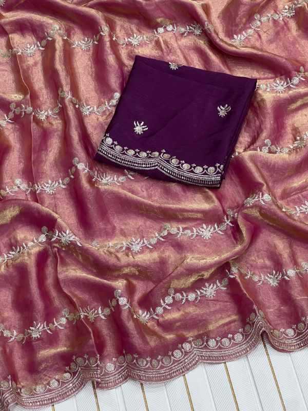 Space Silk Sequence Saree