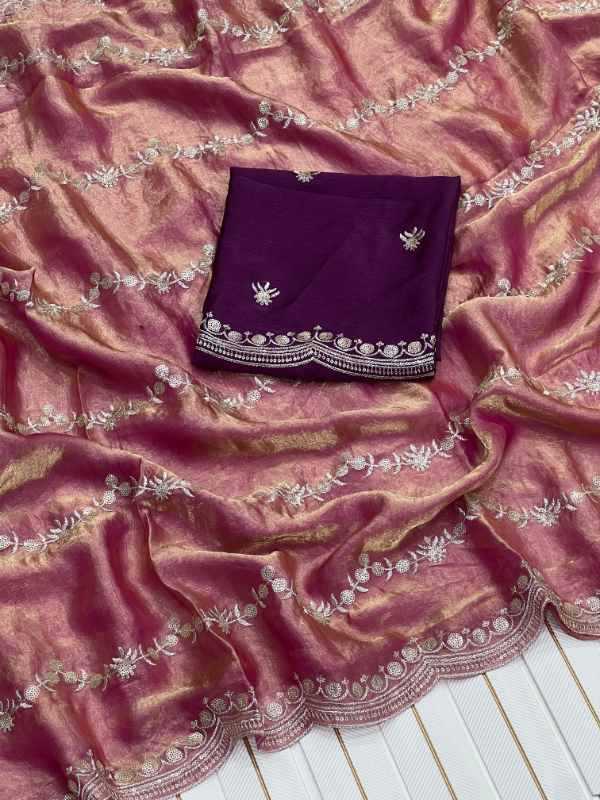 Space Silk Sequence Saree