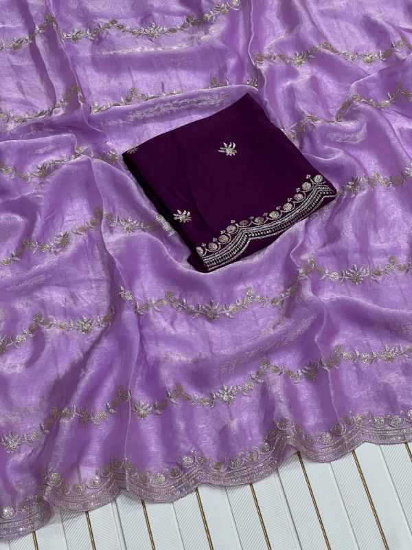 Space Silk Sequence Saree