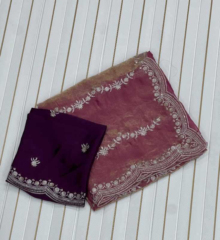 Space Silk Sequence Saree
