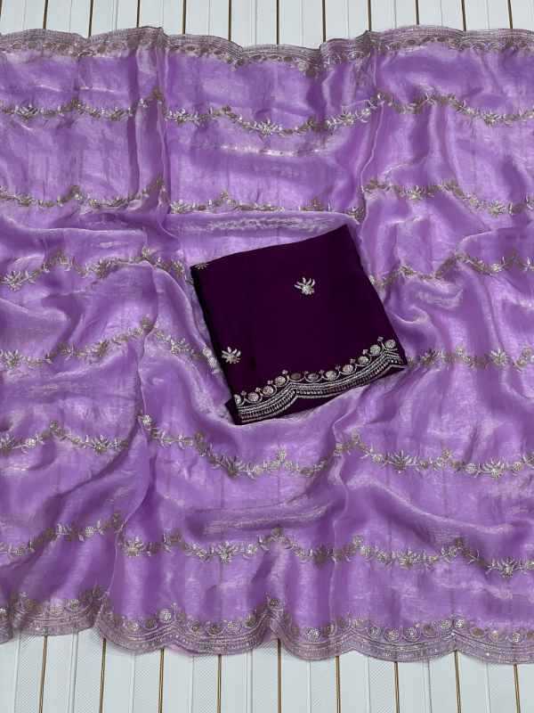 Space Silk Sequence Saree