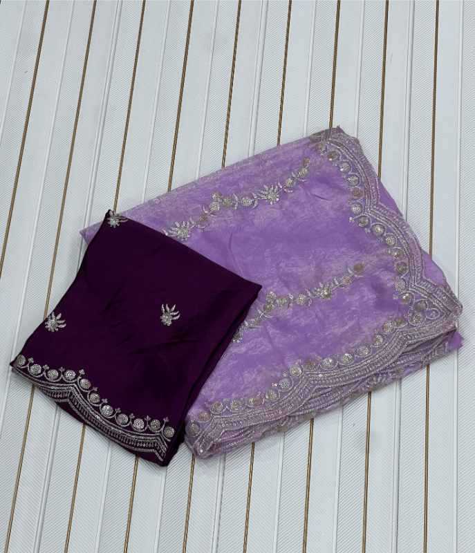 Space Silk Sequence Saree