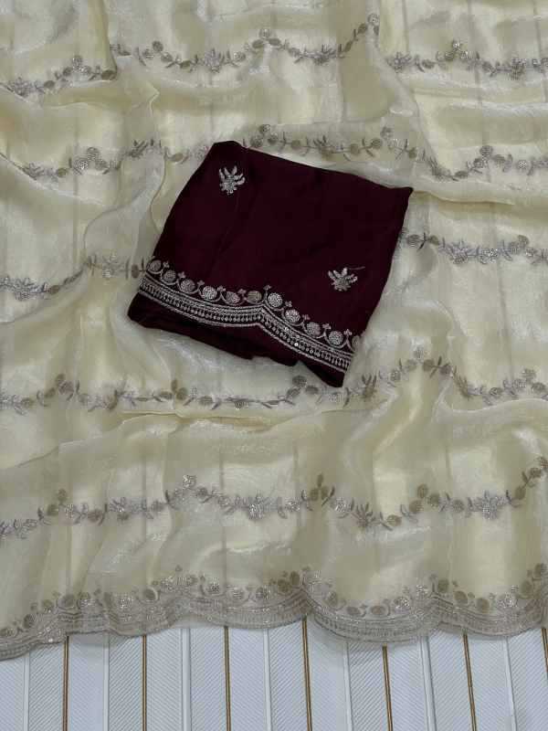 Space Silk Sequence Saree