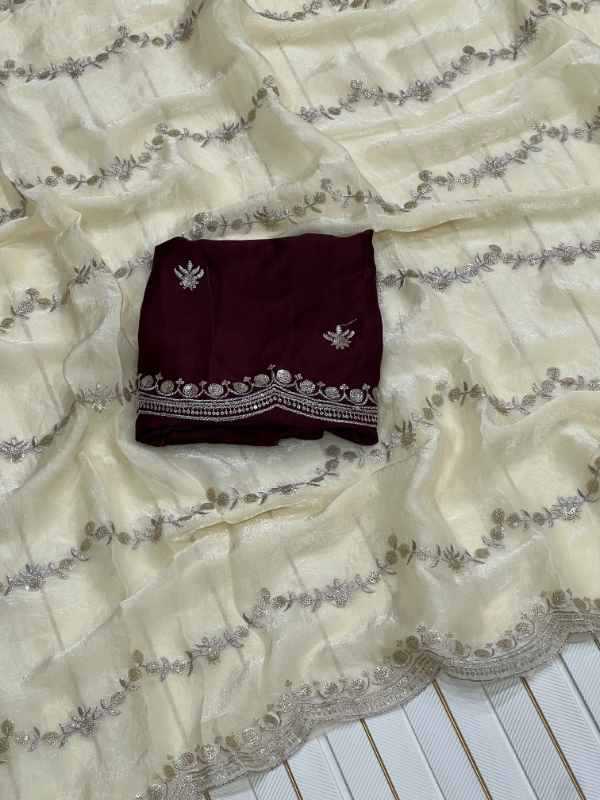 Space Silk Sequence Saree