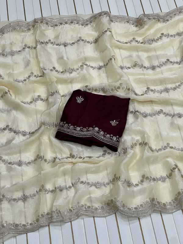 Space Silk Sequence Saree