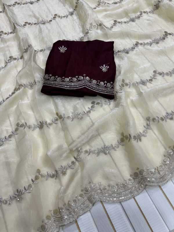 Space Silk Sequence Saree